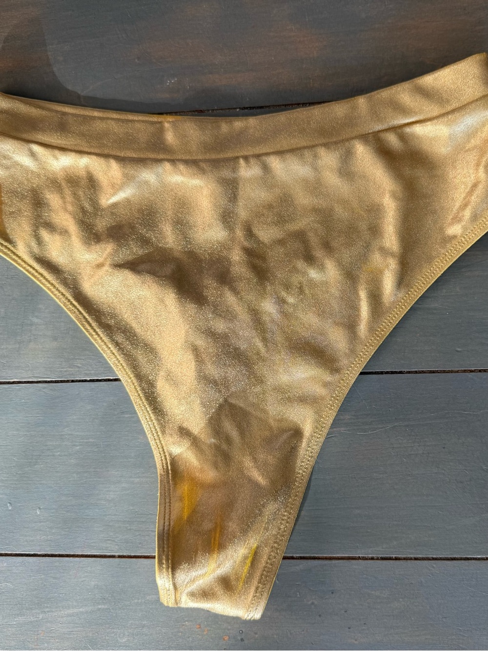 Metallic Gold Bikini Bottom
